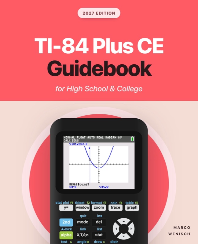 TI-84 Plus CE Guidebook, 2027 edition — cover